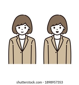 Illustration of a smiling business woman