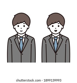 Illustration of a smiling businessman