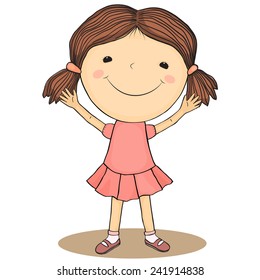 Little Girl Cartoon Images Stock Photos Vectors Shutterstock