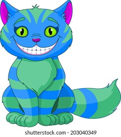 Illustration of Smiling Cheshire Cat 