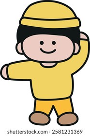 Illustration of a smiling child