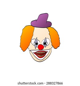 illustration of smiling clown