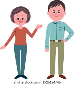 
Illustration of a smiling couple