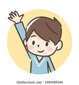 Illustration of smiling cute boy