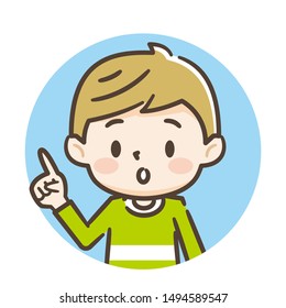Illustration of smiling cute boy