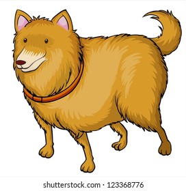 Illustration of a smiling dog on a white background
