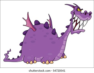 An illustration of a smiling dragon