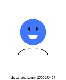 Illustration of a smiling face icon, symbolizing positivity, happiness, or user interaction. Ideal for use in digital media, apps, or tech-related designs with a focus on user experience.