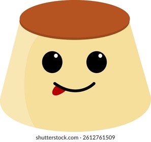 Illustration of smiling jelly food character