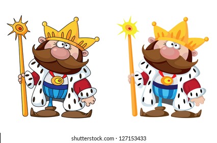 illustration of a smiling king
