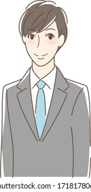 Illustration of a smiling man
