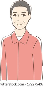 Illustration of a smiling man