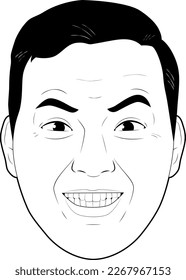 Illustration of a smiling man