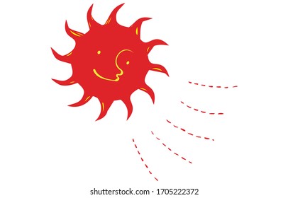 Illustration of a smiling sun