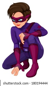 Illustration of a smiling superhero on a white background