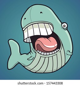 Illustration of smiling whale