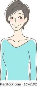 Illustration of a smiling woman