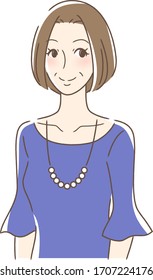 Illustration of a smiling woman