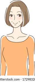 Illustration of a smiling woman