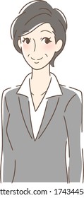 Illustration of a smiling woman