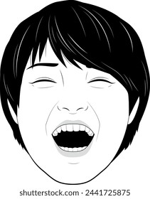 Illustration of a smiling woman