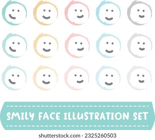 Ilustración de cara sonriente: establecer