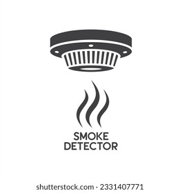 illustration of smoke detector, vector art.