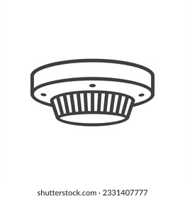 illustration of smoke detector, vector art.