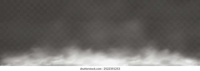 Illustration smoke, vape, fog, smog.Realistic smoke on a transparent background.	