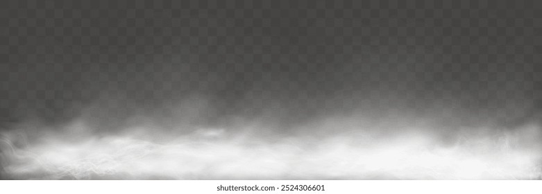 Illustration smoke, vape, fog, smog.Realistic smoke on a transparent background.	