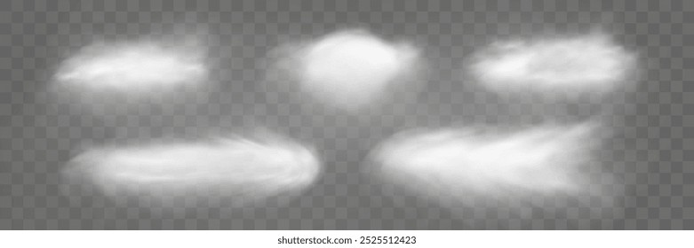 Illustration smoke, vape, fog, smog.Realistic smoke on a transparent background.