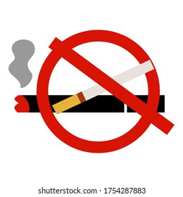 
ILLUSTRATION OF SMOKING BANS, WITH FLAT STYLE. CIGARETTE THEMES