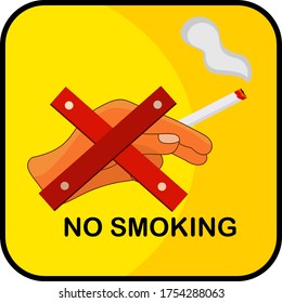 
ILLUSTRATION OF SMOKING BANS, WITH FLAT STYLE. CIGARETTE THEMES