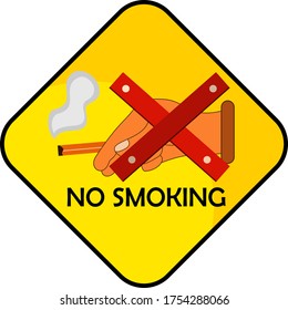 
ILLUSTRATION OF SMOKING BANS, WITH FLAT STYLE. CIGARETTE THEMES