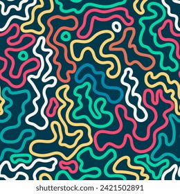 ilustración de un patrón liso y plano de líquido con líneas gruesas