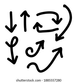 Illustration of smooth vector arrow set