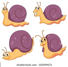 Illustration of a snail collection