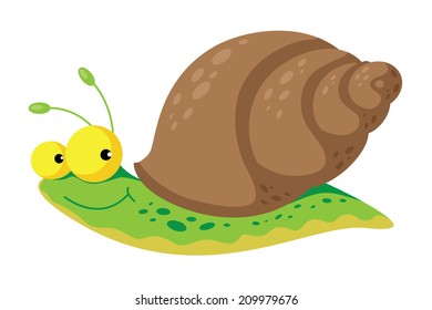 illustration of a snail funny