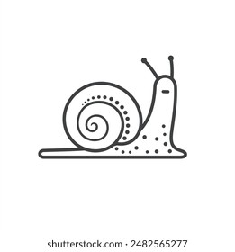 ilustración de caracol, moluscos gasterópodos.