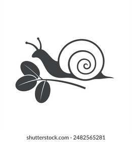 ilustración de caracol, moluscos gasterópodos.