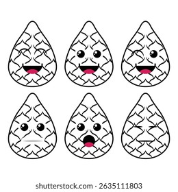 The Illustration of Snake Fruit Emoticon