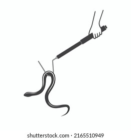 illustration of snake hook, vector art.