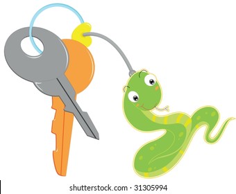illustration of snake on white