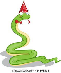 ilustración de la serpiente sobre un fondo blanco