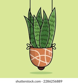 Die Illustration der Schlangenpflanze