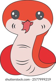 illustration snake red cute event chinese lunar new year