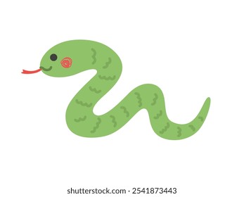 Illustration of a snake seen from the side.