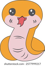illustration snake yellow cute event chinese lunar new year