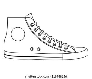 blank converse shoe template