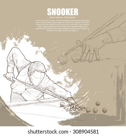 illustration of Snooker. Snooker background